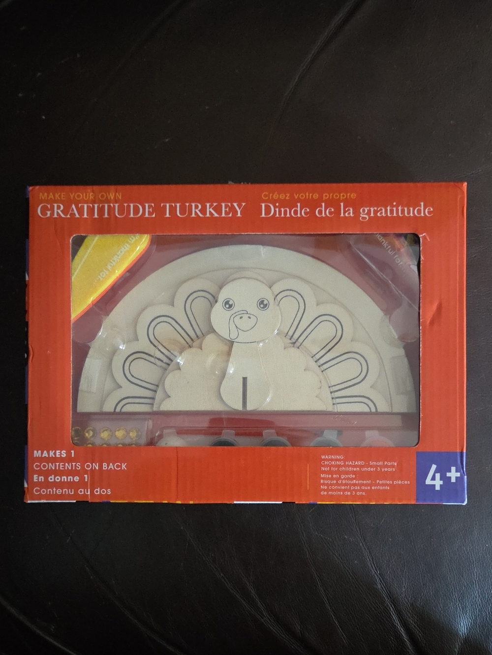 Make Your Own Gratitude Turkey Craft Kit - Orange Packaging
